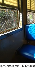 Mumbai Local Train Emty Seat And Window 