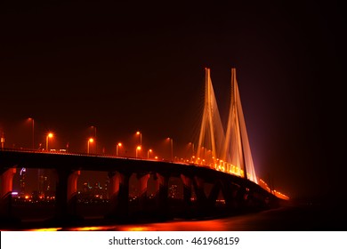 Mumbai Sea Link Night View