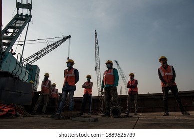 MUMBAI-INDIA - December 4, 2020: A View Of Under-construction Of Mumbai Trans Harbour Link Also Known As The Sewri Nhava Sheva Trans Harbour Link.