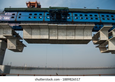 MUMBAI-INDIA - December 4, 2020: A View Of Under-construction Of Mumbai Trans Harbour Link Also Known As The Sewri Nhava Sheva Trans Harbour Link.