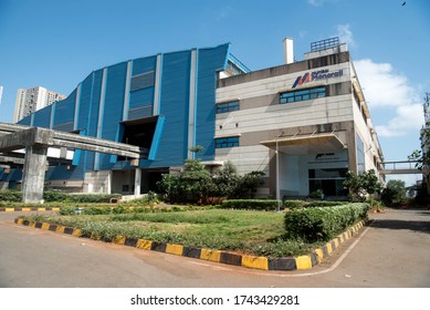 MUMBAI/INDIA - MAY 28, 2020: Mumbai Monorail Wadala Depot.