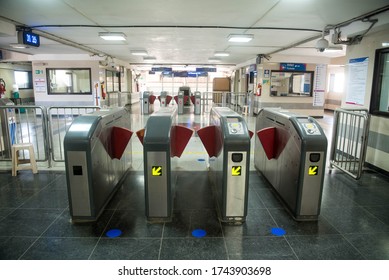 MUMBAI/INDIA - MAY 28, 2020: Mumbai Monorail Wadala Depot Station.