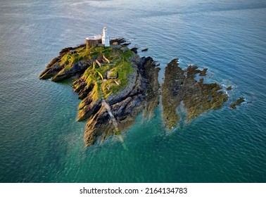 Mumbles Lighthouse In Swansea Bay