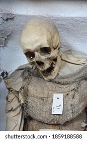 Mummy In The Catacombs Of The Capuchin Monastery In Palermo, Sicily. 