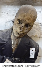 Mummy In The Catacombs Of The Capuchin Monastery In Palermo, Sicily. 