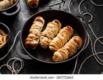 Mummy Dogs, Halloween Funny Food Idea For Kids Party 