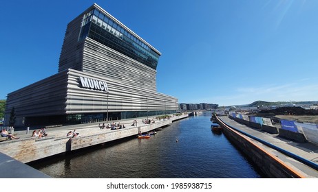 Munch museum on a sunny summer day in Oslo, Norway - May 29, 2021