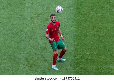 MUNCHEN, GERMANY - 19 JUNE, 2021: UEFA EURO 2020 Group F Match, Portugal - Germany 2:4, O.p: Bruno Fernandes Of Portugal