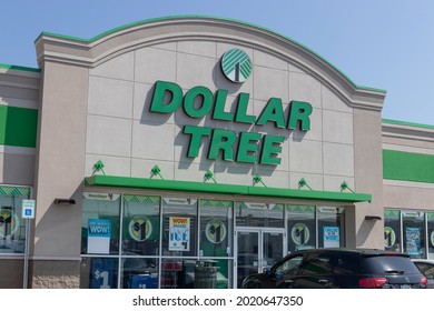 Muncie - Circa August 2021: Dollar Tree Discount Store. Dollar Tree offers an eclectic mix of products for a dollar.