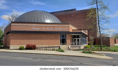 Muncie, Indiana - United States - 7 -9-2021 - Charles W Brown Planetarium At Ball State University