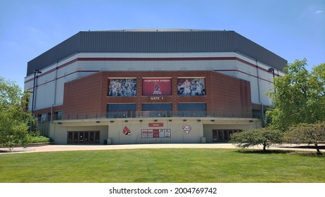 Muncie, Indiana - United States - 7 -9-2021 - John E Worthen Arena Gate 1 At Ball State University