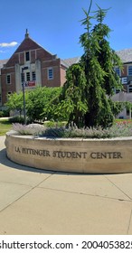 Muncie,Indiana - United States - 7-7-2021 - I.A. Pittenger Student Center At Ball State University Front Walkway