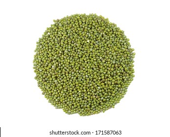 Mung bean (Vigna radiata) isolated on white background 