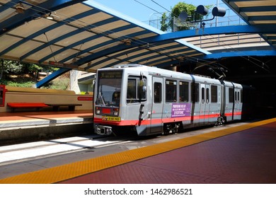 The Muni Metro Is A Light Rail System Serving San Francisco, CA. Taken July 29, 2019 At The West Portal Station. 