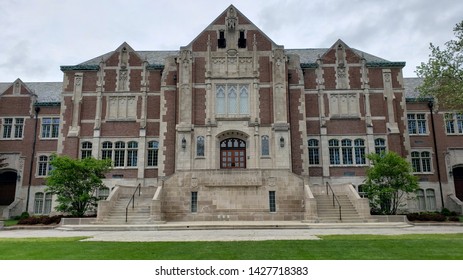 Munice,Indiana / United States 6-17-2019: Ball State University Art Building/David Owsley Museum Of Art Front Entance - 002 