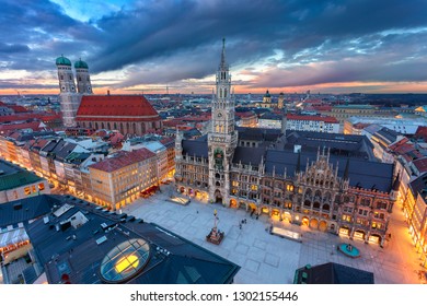 Munich Aerial Cityscape Image Downtown Munich Stock Photo 1302155446 ...