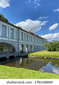 Munich, Bavaria / Germany - July 20 2020: Scene At Nymphenburg Castle In Munich, Bavaria During The Times Of The Covid 19 Pandemic In Summer With Less People Due To Travel Ban