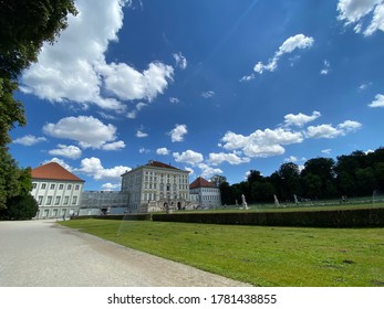 Munich, Bavaria / Germany - July 20 2020: Scene At Nymphenburg Castle In Munich, Bavaria During The Times Of The Covid 19 Pandemic In Summer With Less People Due To Travel Ban