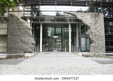 Munich, Bavaria, Germany - June 22, 2019: Entrance Of The Administrative Headquarters Of The Max Planck Society In Munich, Germany 