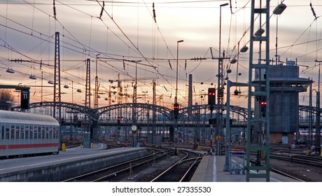 Munich Central Station At Dawn