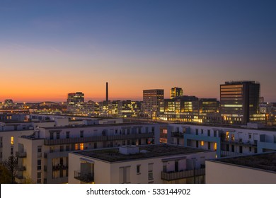 Munich City Scape - Sunset Scenery With Sunset Sky