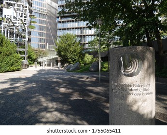 Munich, German - June 13th 2020: European Patent Office (Europäisches Patentamt), Bob‑van‑Benthem‑Platz 1, 80469 München