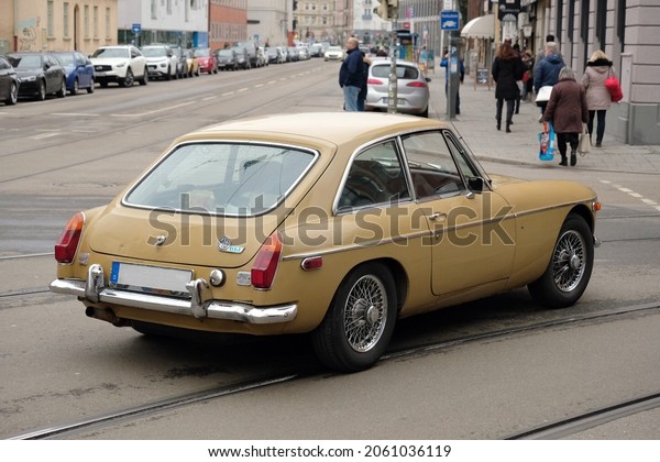 Munich, Germany - 03 01 2019: Morris Garages\
Vintage car spotted on street in\
Germany