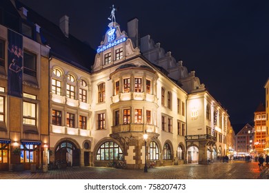 MUNICH, GERMANY - 08 Dec 2015: - Hofbräuhaus Restaurant, Munich, Germany