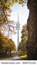 Munich, Germany - 10 29 2021: Olympiaturm In Autumn