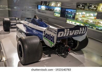 MUNICH, GERMANY - 24 SEPTEMBER 2013: Legendary Brabham BT52 Formula One Race Car 1983 Displayed On Exhibition At BMW Museum In Munich, Germany