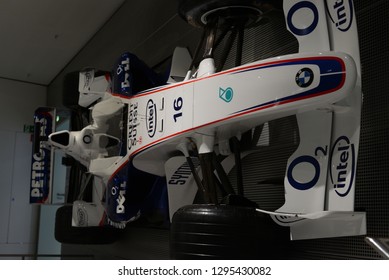 MUNICH, GERMANY - AUGUST 17, 2013:  BMW Sauber F1.06 2006 Formula One Racing Car In The BMW Museum