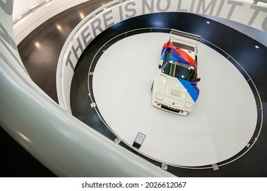 MUNICH, GERMANY - JANUARY 29, 2015: Carlos Reutemann BMW M1 Procar On Display In BMW Wolrd.