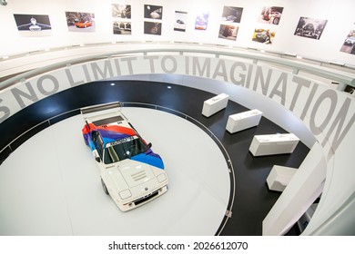 MUNICH, GERMANY - JANUARY 29, 2015: Carlos Reutemann BMW M1 Procar On Display In BMW Wolrd.