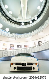 MUNICH, GERMANY - JANUARY 29, 2015: Carlos Reutemann BMW M1 Procar On Display In BMW Wolrd.