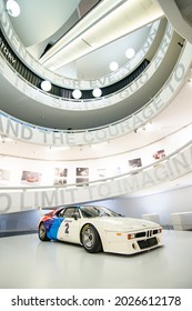 MUNICH, GERMANY - JANUARY 29, 2015: Carlos Reutemann BMW M1 Procar On Display In BMW Wolrd.