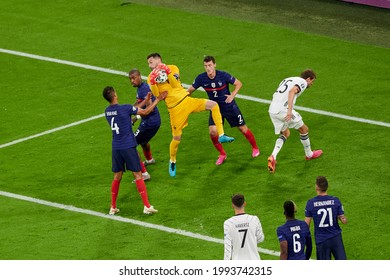 MUNICH, GERMANY - JUNE 15, 2021: Hugo Lloris 1 EURO 2020. The Football Match France Vs Germany