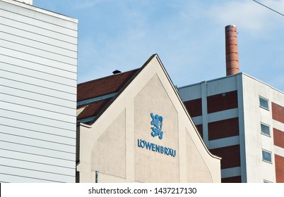 MUNICH, GERMANY - JUNE 17, 2019: Löwenbräu Brewery