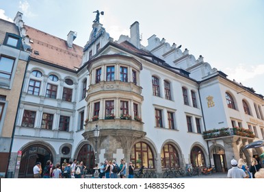 MUNICH, GERMANY - JUNE 19, 2019: The Hofbräuhaus Am Platzl 