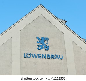 MUNICH, GERMANY - JUNE 23, 2019: Löwenbräu Brewery