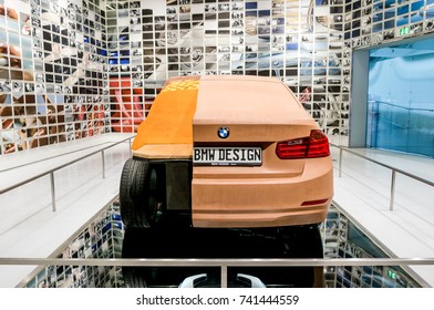 Munich, Germany - March 10, 2016: Concept Clay Car Model At The Exposition Of BMW Museum