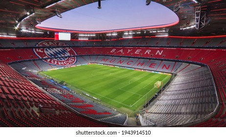 Munich, Germany - March 2020: Allianz Arena, Bayern FC Home Stadium 