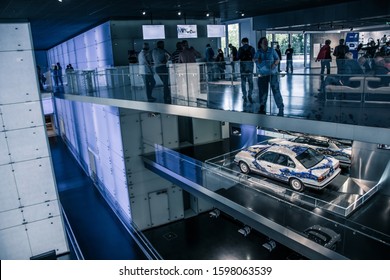 Munich/ Germany - May, 24 2019: 1990 BMW 5 Series E34 BMW Museum/ BMW Welt