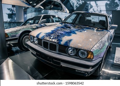 Munich/ Germany - May, 24 2019: 1990 BMW 5 Series E34 BMW Museum/ BMW Welt