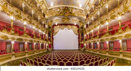 MUNICH, GERMANY - MAY 27, 2016: Inside Famous Munich Residence Theater, The Former Royal Palace Of The Bavarian Monarchs Of The House Of Wittelsbach.