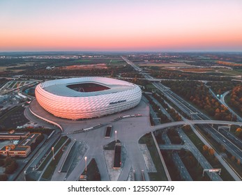 Munich / Germany - October 2018: Allianz Arena, Home Stadium Of Bayern Munich Football Team