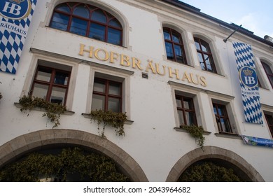 Munich, Germany - September 18, 2021: The Hofbräuhaus, Munich's Most Famous Beer Hall.