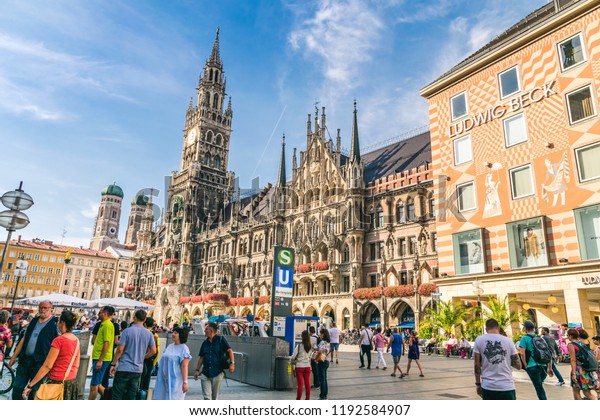 Munich Germany September 2018 People Walking Stock Photo (Edit Now ...