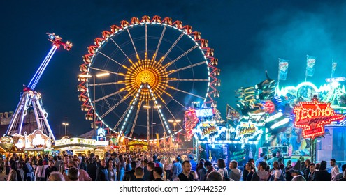 Munich Germany September 30 People Fairground Stock Photo 1199442529 ...