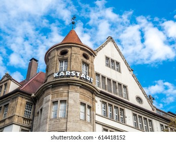 MUNICH - OCTOBER 15 : City scene and architecture buildings in Munich, Germany, under blue sky, on October 15, 2016.