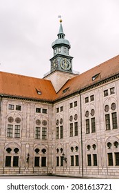 Munich Residence Building With Clock Tower